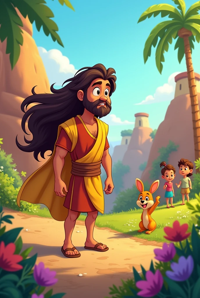 Cartoon for children about Samson and Delilah