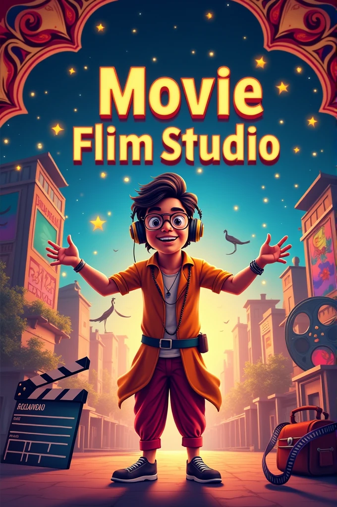 My youtube channel name = Movie Flim Studio gave me a profile pic with Indian movie creative channel name