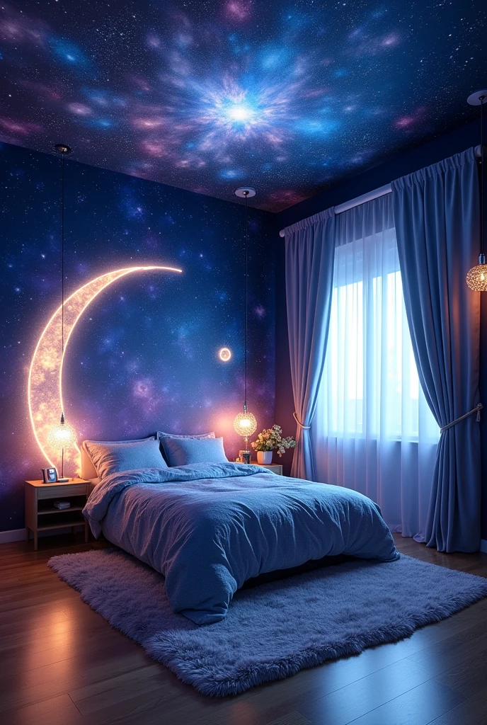 create a galaxy themed room