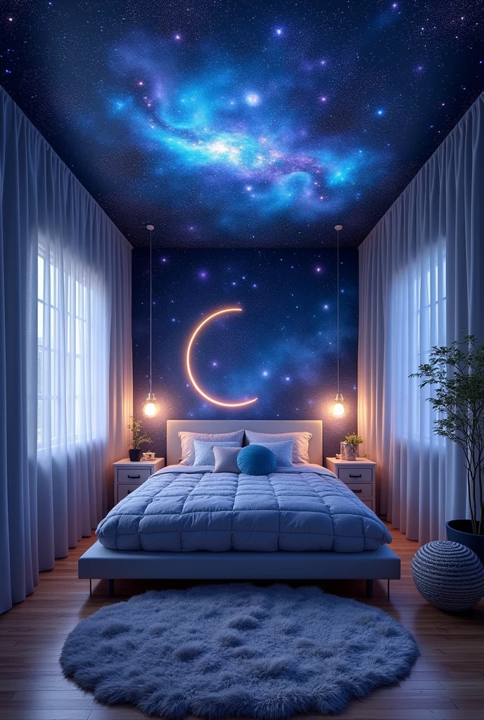 create a galaxy themed room
