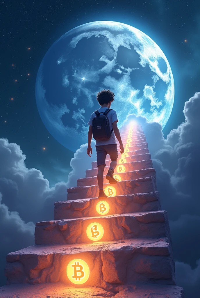Crypto btc sol eth at the moon and one boy 18 year old going to the moon by step 🪜