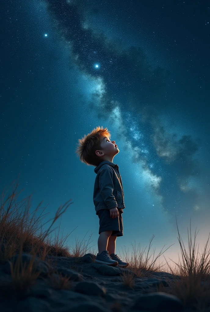 An image of a boy looking at space with a caption that says "To get something you've never had, you have to do something you've never done."