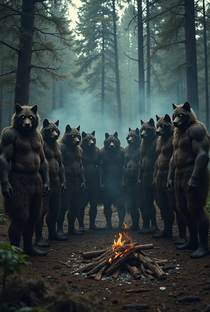 10 men and 7 have wolf face