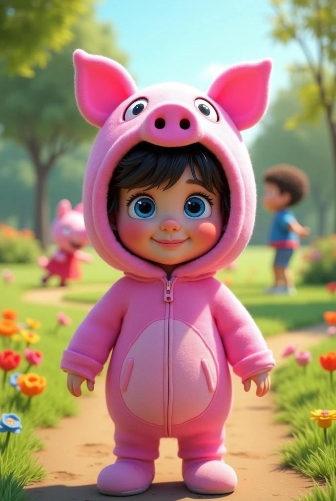 Make Petro in Peppa Pig's costume