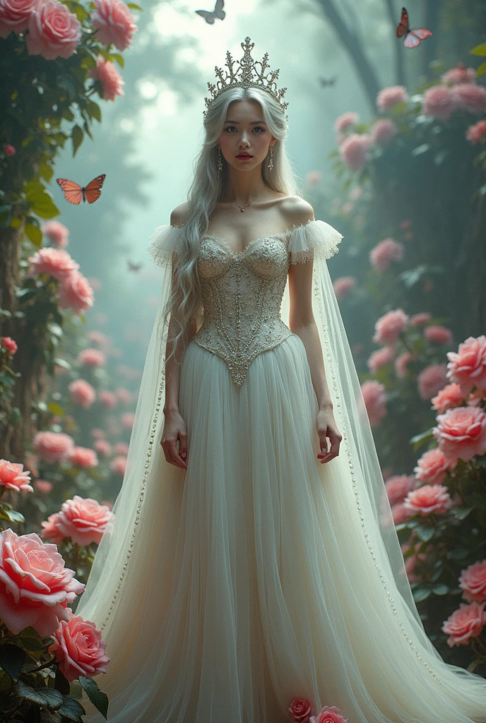 The White Queen from Alice trough the looking glass as the Queen of Hearts sister