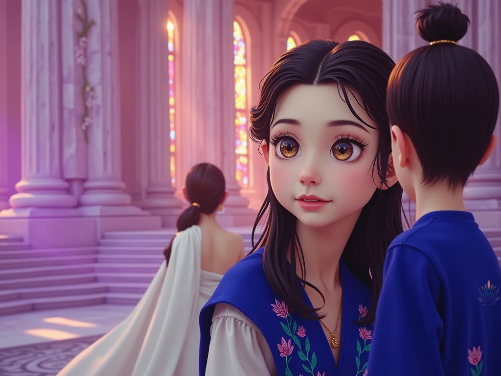 Girl in the temple