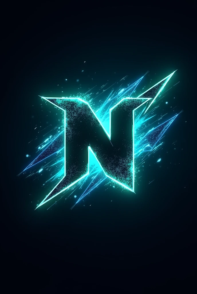 Un logo YouTube pour une chaîne gaming basée sur les jeux de tir avec comme lettre principal le N