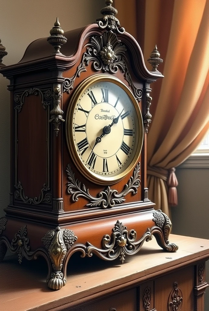 A sketch, the camera pointing at the clock