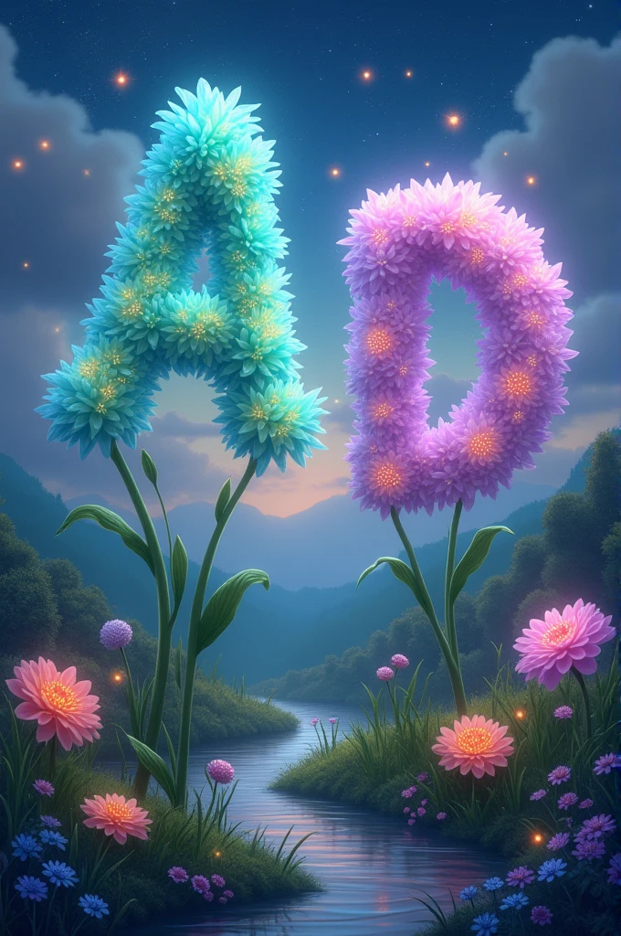 Magical flowers of A and D 