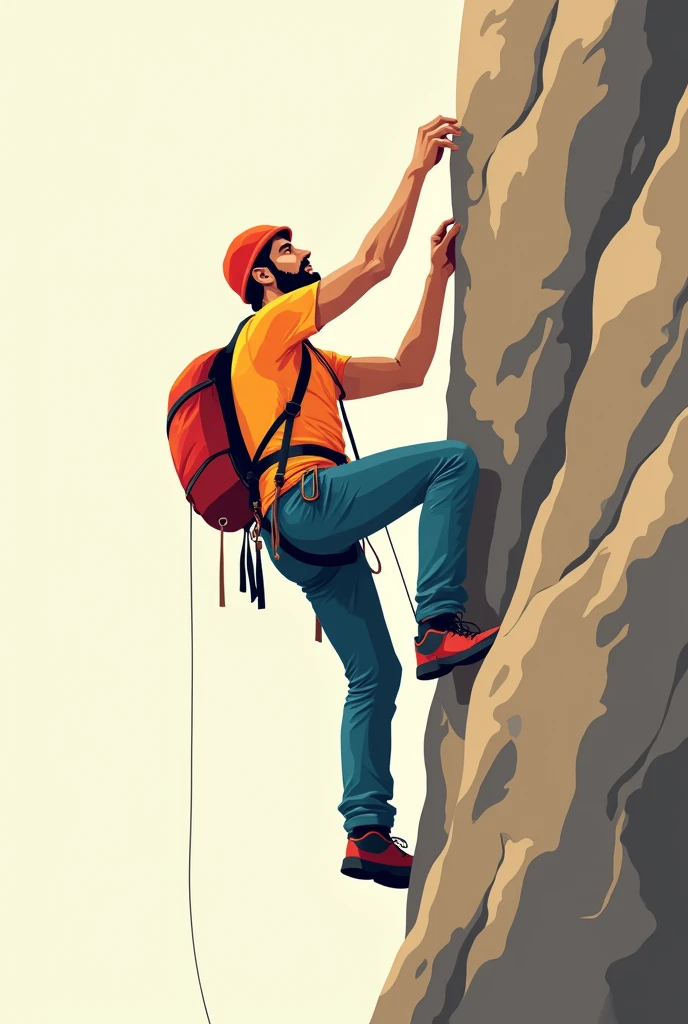 (imageio: rock climber) (background: offwhite) (styled: vector)