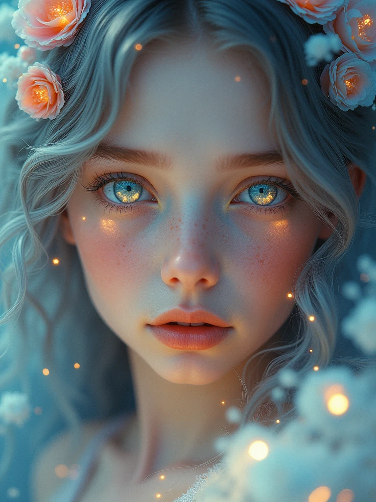 pretty girl, 1 girl, pretty face, pretty eyes, attractive eyes, close up, highest quality, fantasy, non-realistic