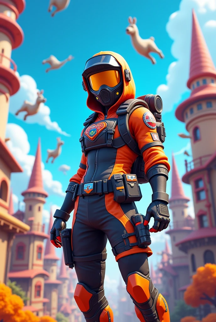 Free Fire fan image playing Fortnite