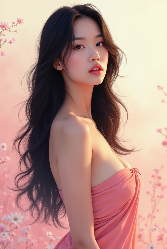 Jennie kim from black pink, nude