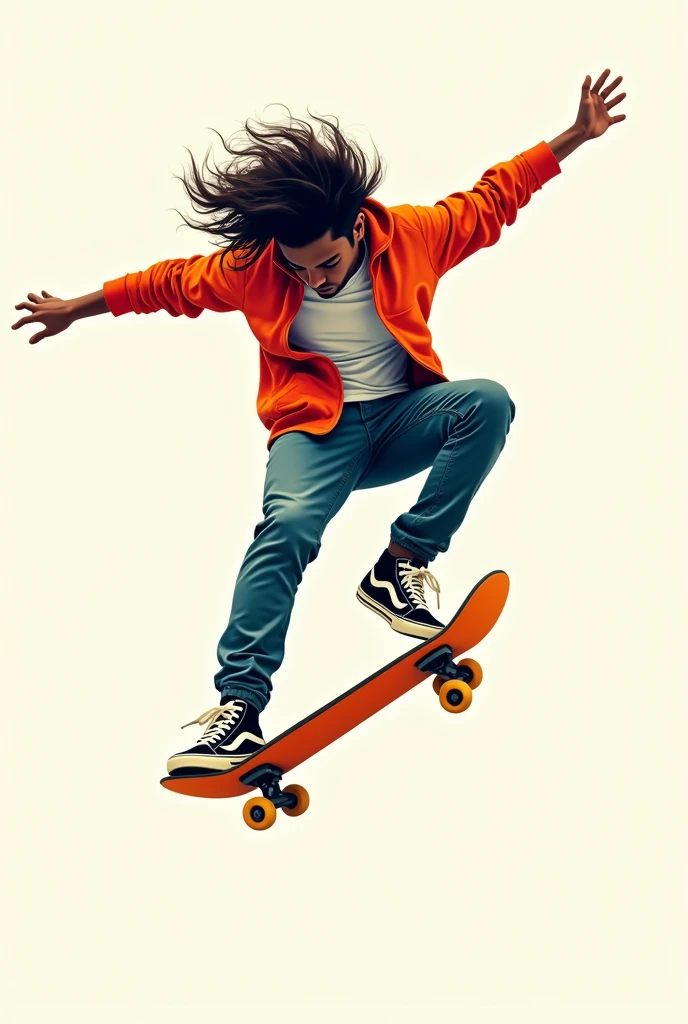 (imageio: skateboarder) (background: offwhite) (styled: vector)