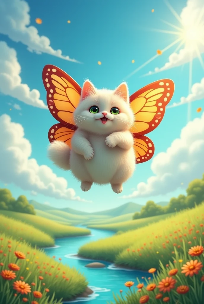 Picture a fat cat flying
