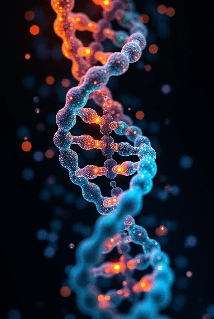 Image to put on the cover of a biochemistry book with a black background so that organic molecules and biochemistry can be seen