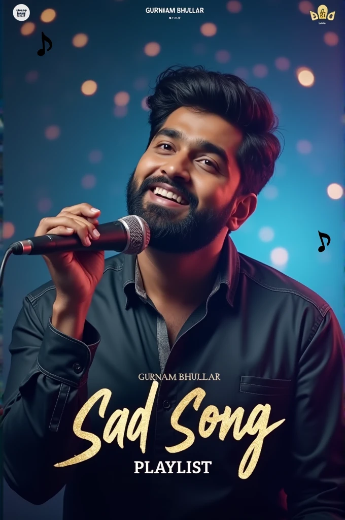 A youtube thumbail of sad song playlist singing by gurnaam bhullar