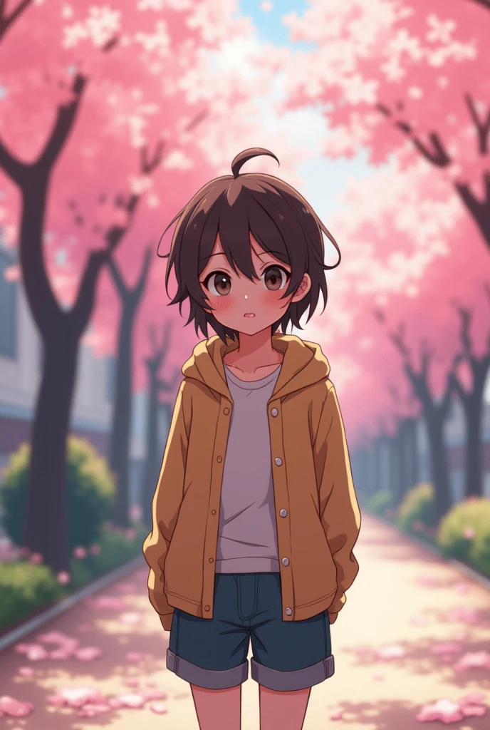 Appearance: 1 old teenager,70 tall, brown hair and dark eyes, simple clothes and a timid, cold expression.
art style: アニメ