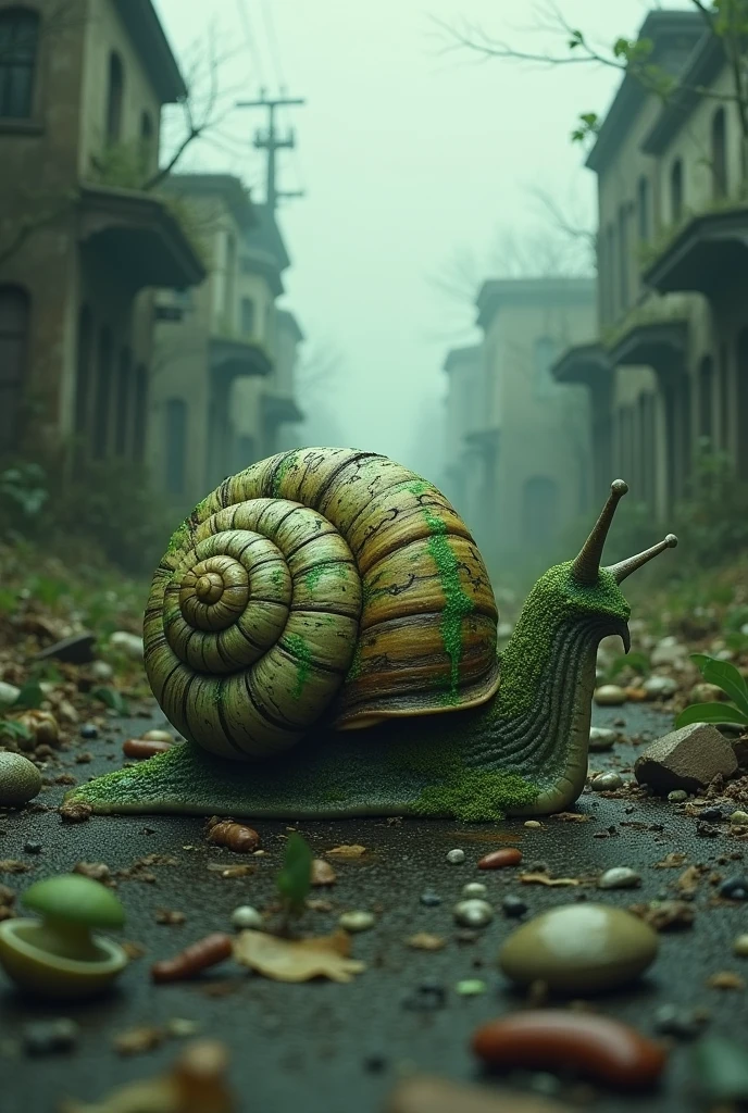 Sad zombie snail