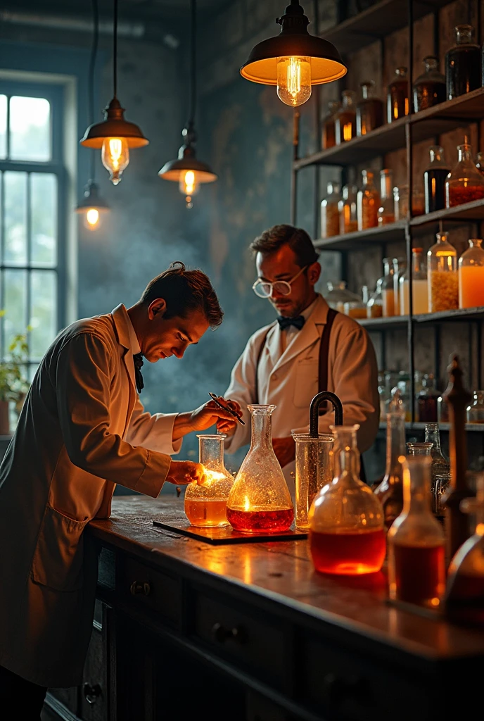 Coca-Cola being created in a lab in the past 