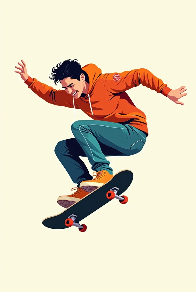 (imageio: skater) (background: offwhite) (styled: vector)