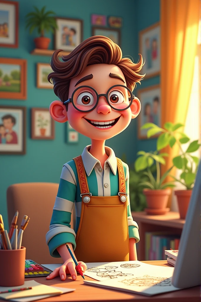 A cartoonist AI image of husband