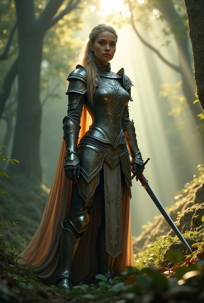 Woman wearing armor