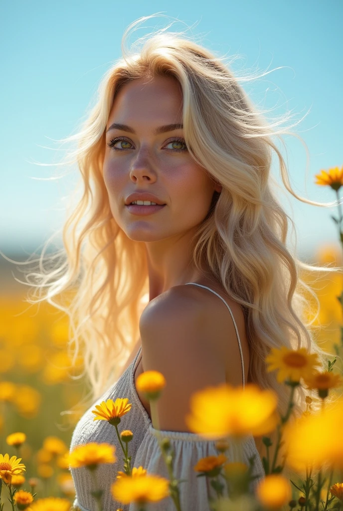 blonde women with brown eyes