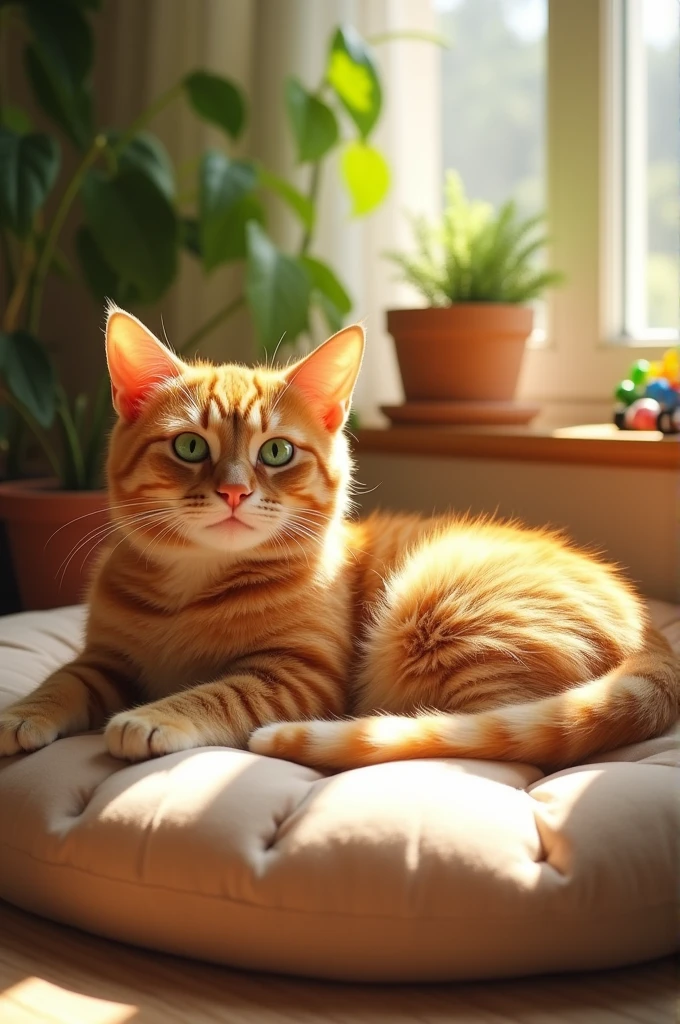 Please draw an orange cat