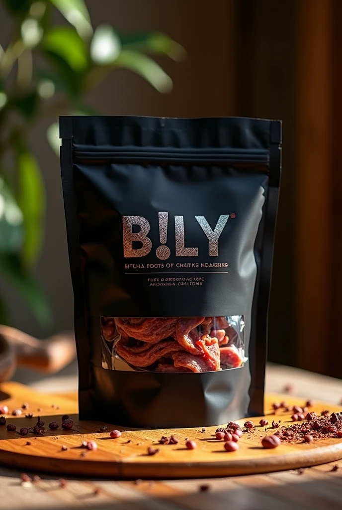 A black biltong package written B!LY