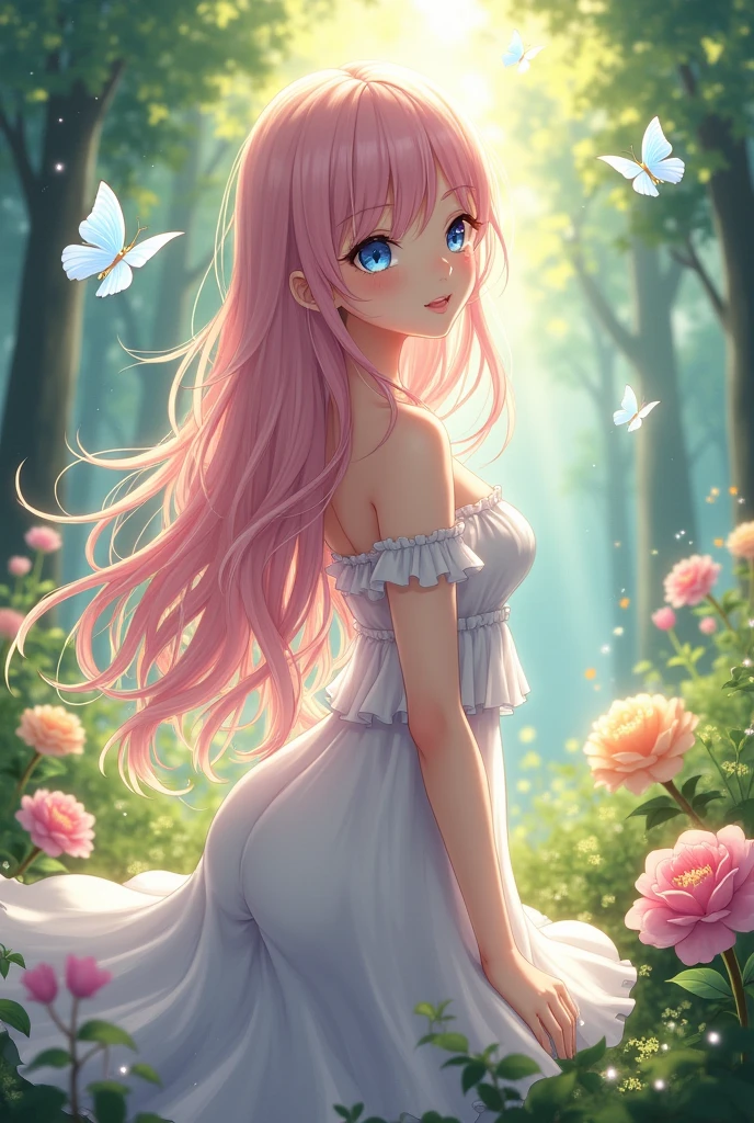 Create a picture of a naked anime girl