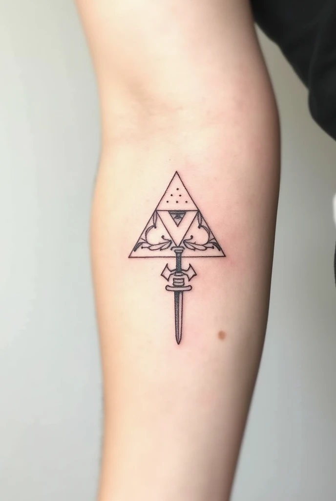 I want a minimalist design to tattoo on the forearm with references to the legend of Zelda 