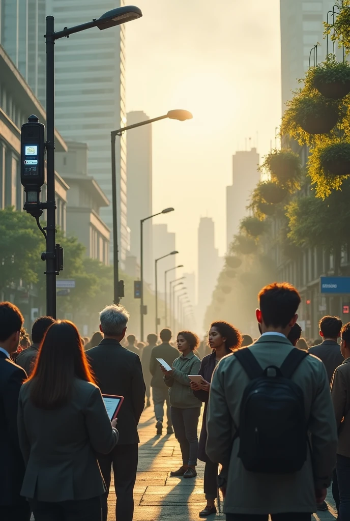 People helping to improve polluted air with AIR SENSORS and technology