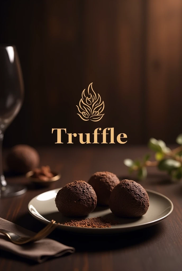 draw me a professional sketch logo for a brand "truffle" name