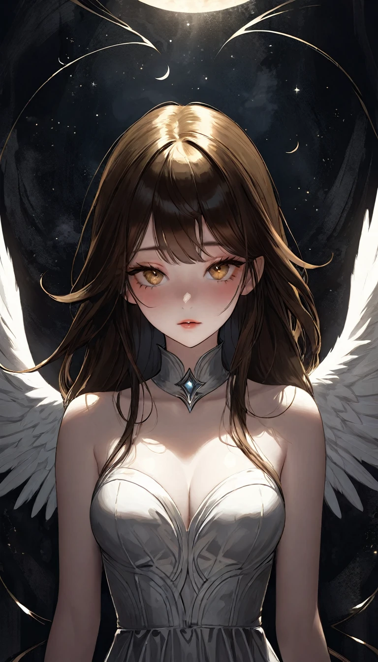 sexy demon girl, metallic wings,, night, moons, stars, eroticism,long brown hair, korean face features, sexy dress, sexy, black and white image, between shadows, oil painting, chiaroscuro, sensual, dramatic lighting, moody atmosphere, photorealistic, intricate details, masterpiece, ultra-detailed, high quality, 8k, best quality, realistic, cinematic, dark and brooding, expressionistic, powerful composition, emotional impact, {{{,{pussy,spread her pussy,cum,cum on pussy,masterbation,straddling,y}}},cute,ultra detailed skin,sketch}}}, ,}}}, art inspired by Bill Sienkiewicz and Dave McKean (best quality, 4k, 8k, high resolution, masterpiece: 1.2), ultra-detailed, (realistic, photorealistic, photorealistic: 1.37), details intricate, vivid colors, sharp focus, professional, Dave McKean artwork, surrealism oil touch, oil painting style, portrait, woman, beautiful detailed eyes, beautiful detailed lips, dreamy atmosphere, shadow play, lighting soft, fun pose, dark tones, ethereal background, fantasy elements, texture, layered composition.
