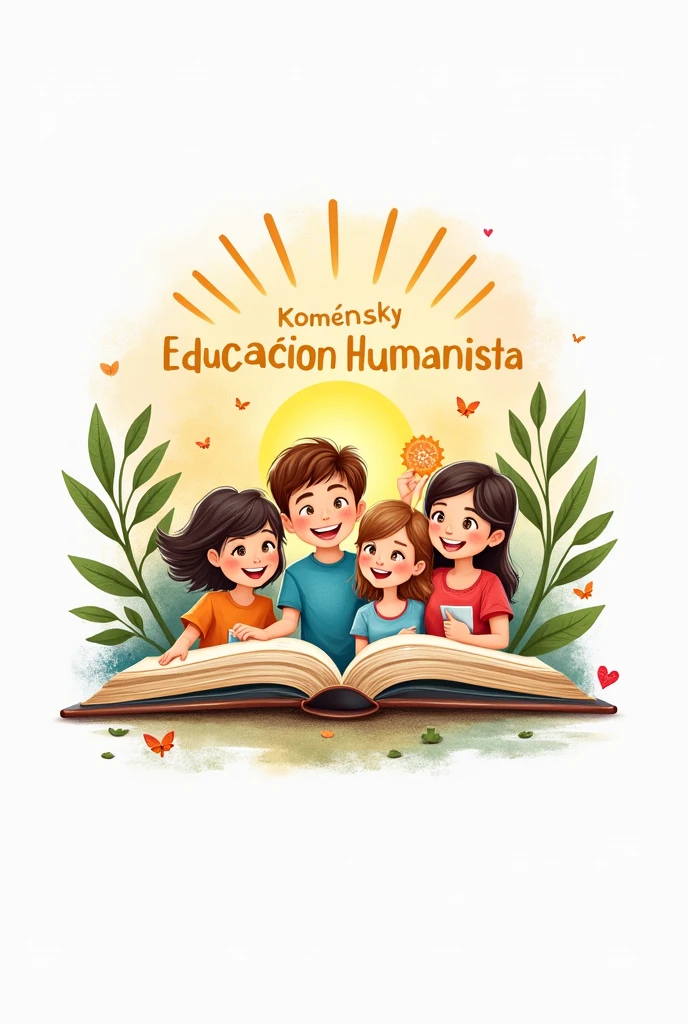 Primary school logo with a focus on humanist education called Komensky in Spanish, please 