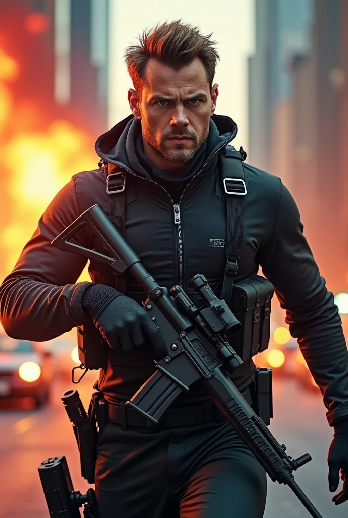 Profile picture for a tik tok account, dedicated to uploading parts of action movies and series