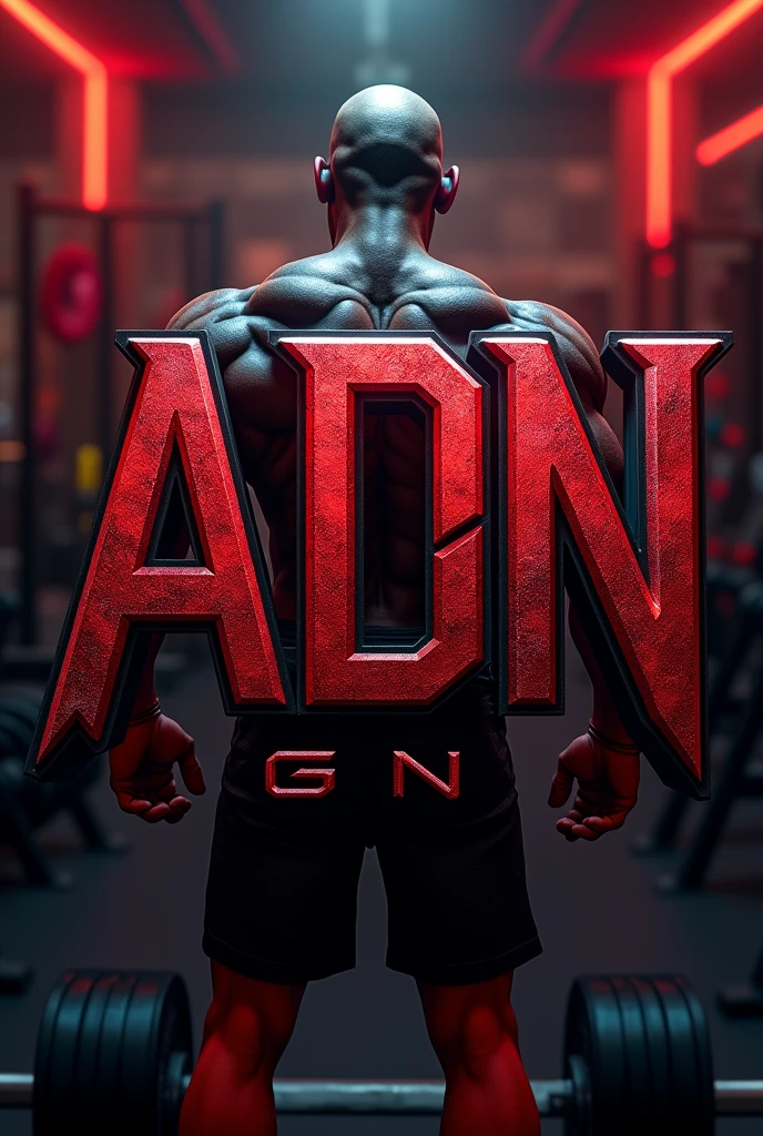 Gym logo with the initials ADN
