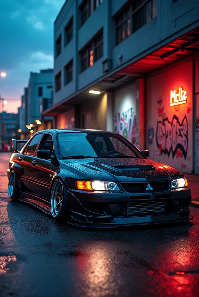 a lowdown mitsubishi grandis with thelowdown.com widebody kit styling