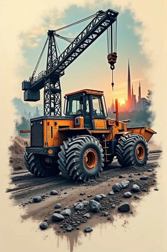 Heavy machinery tattoo