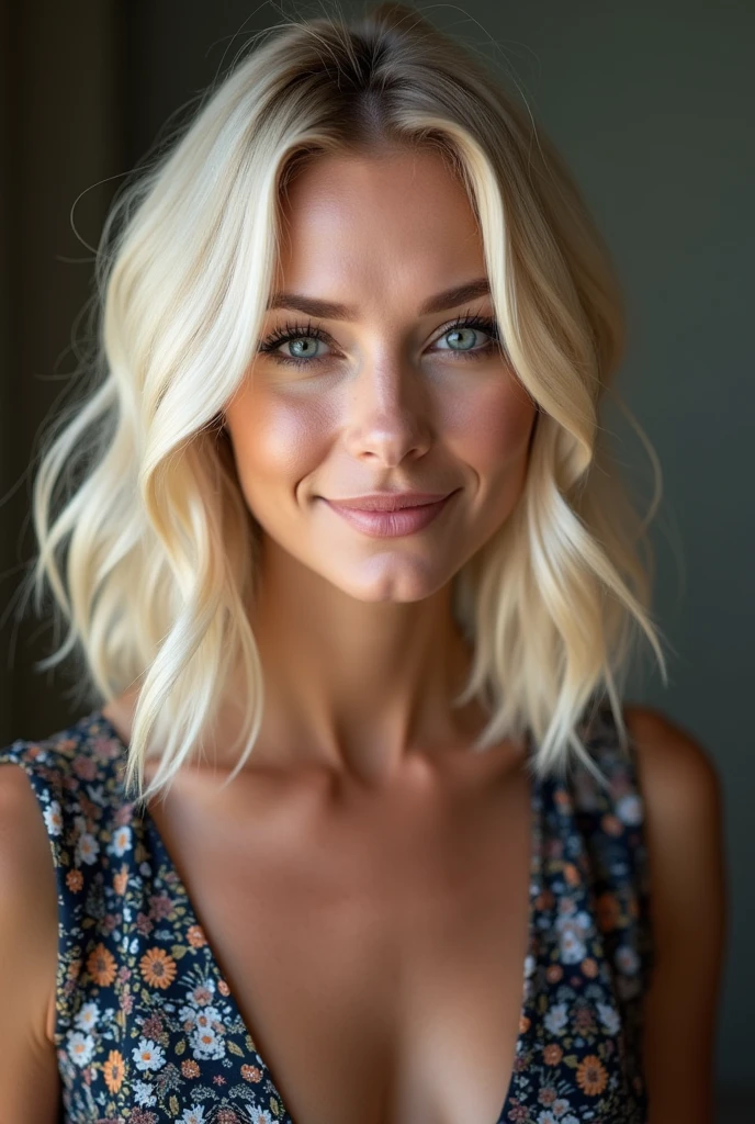 , Mix a blonde girl in a patterned dress shows anus (Isabella Deltore, Ursula Karven, blonde Behati Pinsloo und blonde Meghan Markle), Sun-tanned skin, Hairline, Blonder Bob with vielen blonden Strähnen, bleached blonde bob hair, Shoulder Bob, , Blonder Bob with vielen blonden Strähnen, pointed nose, bleached blonde bob hair, Shoulder Bob, Subscribe to, 45 years old, lifted face, Nose for Plastic Surgery, Vampir-Lifting, Pores on the cheeks, broad nasal bone, Eye wrinkles, small laugh lines, Hautpo, Pointed cheekbones, High cheekbone, Almond eyes, Schmale Almond eyes, Smokey Eyes Make-up, Vamp Make-up, Subscribe to, brownish skin, Surgical lips, detailed face details (freckles, folds, Hautpo) Full body image of (woman, Stand, with, Arms crossed,little smile), (detailed realistic face), (((Hyperdetailed))), symmetrical face, detailed students, expressive make-up, Real photography, modern look, Real photography (realisti:1.5); She wears various sexy colorful dresses, Strong Dark Eye Makeup Vamp Mascara, eyelashes, Show hips, Confident Pose, woman , eyeshadows, spectacular show make-up, Image grain, pixel grain, high contrast, Hips posing, sexy hips, Full body shot, long legs, sexy legs, large , large , busty, She presents her body cheekily, provocative for the viewer, sexy attitude, Office Background,, perfect ass, Do you have a dress?, under the skirt, Doggystyle pov