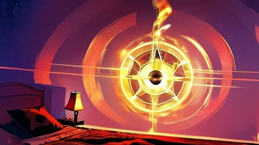 room with magic circle