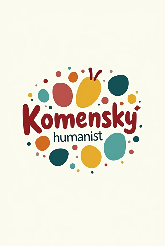 Primary school logo with a focus on humanist education called Komensky in Spanish, please, a modern style logo drawing.