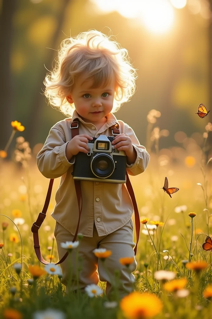 A with a camera