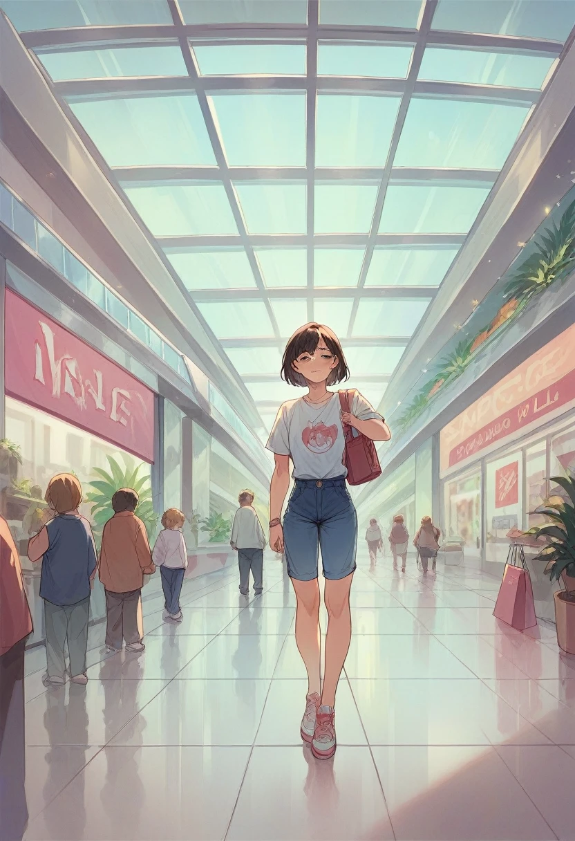 Create a realistic indian model in mall