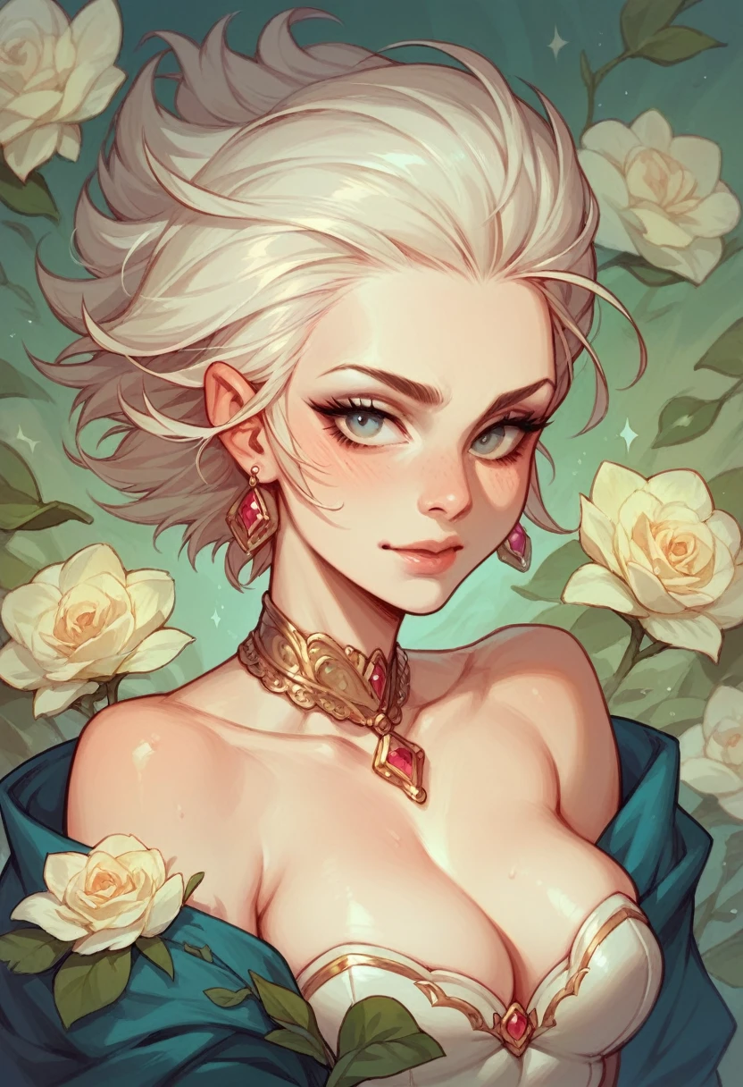 Create a hyperrealistic image of her with sexy poses
