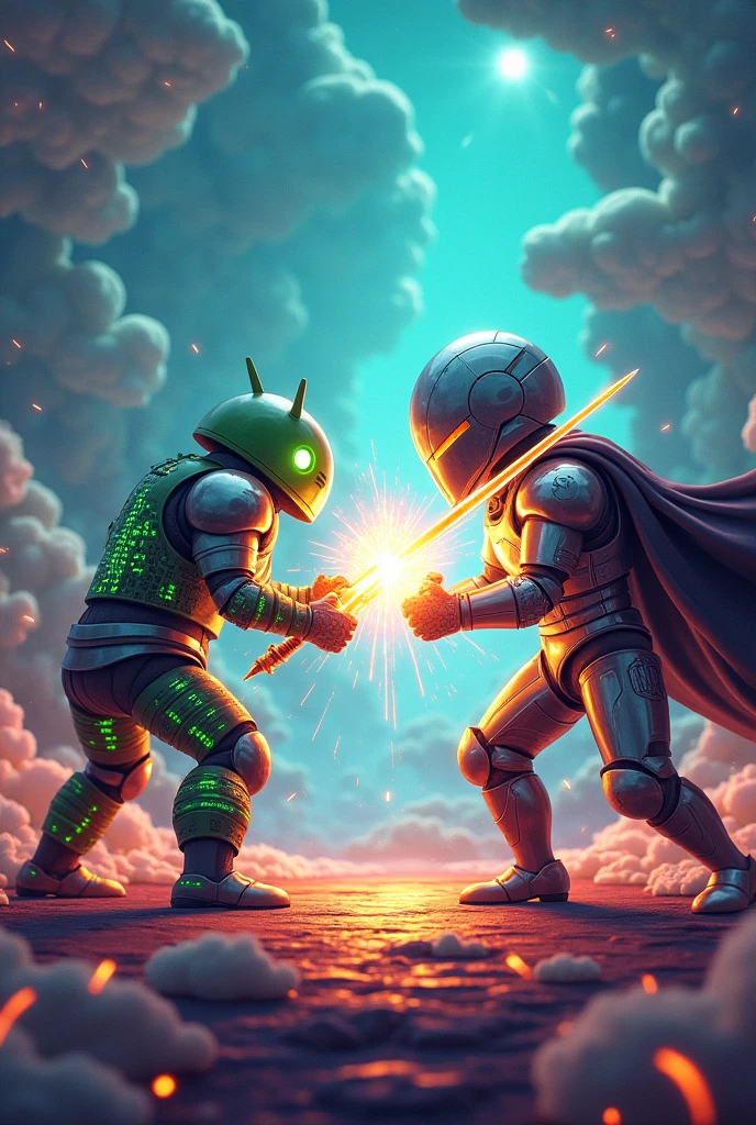 Android vs iOS in a fight