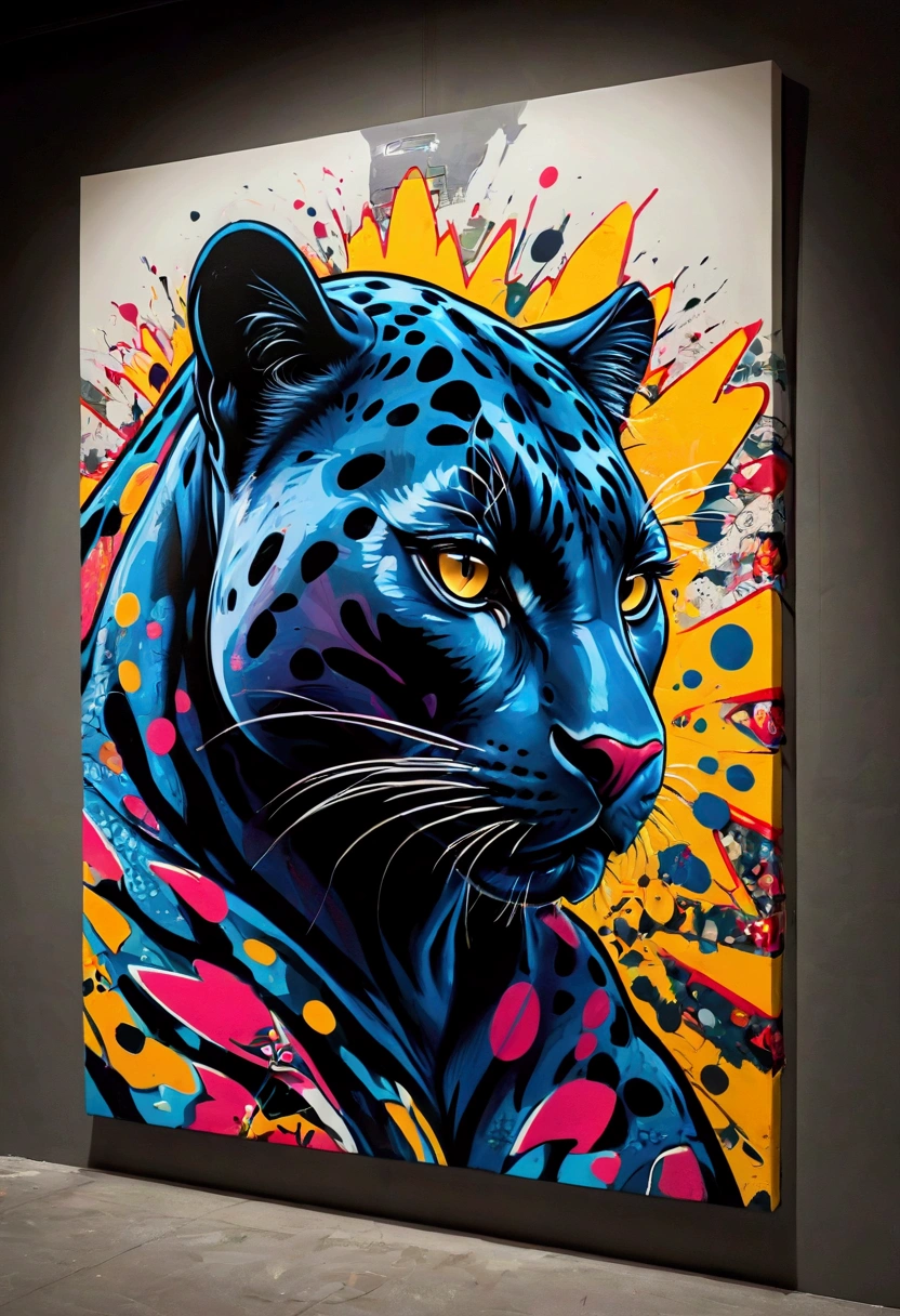 ‚Panther, pop art, graffiti, Comic-style‘