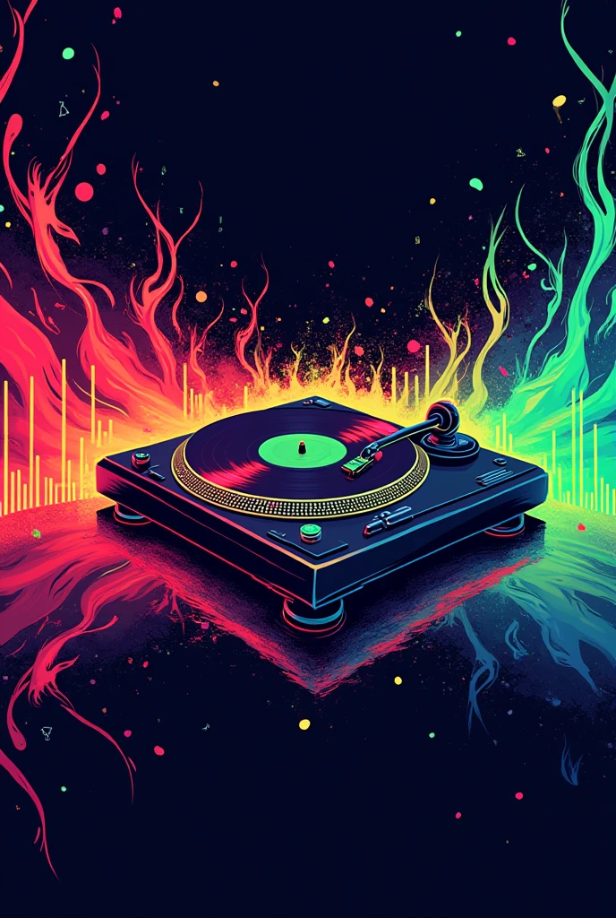 RGB vinyl DJ logo