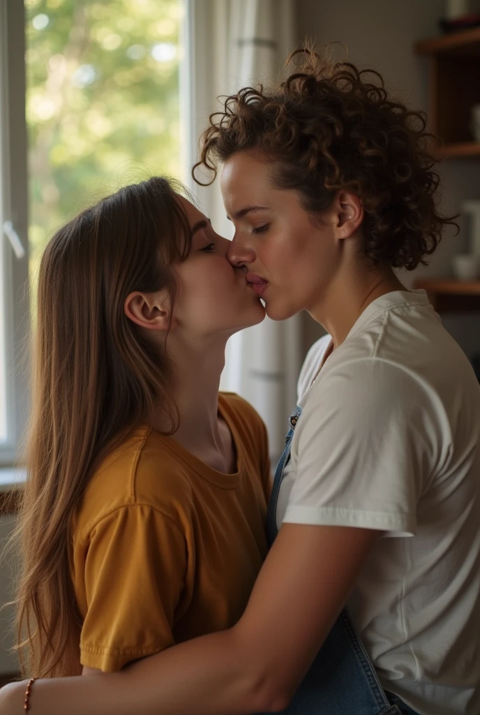 A horny mother lip kissing her 12 year old boy